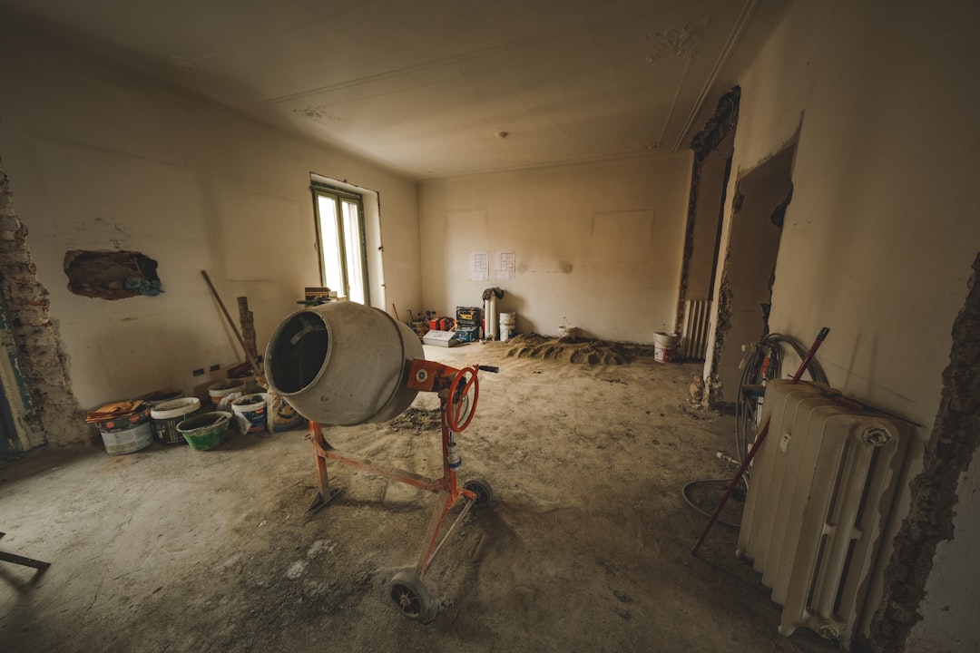 Drying equipment operating inside a damaged room