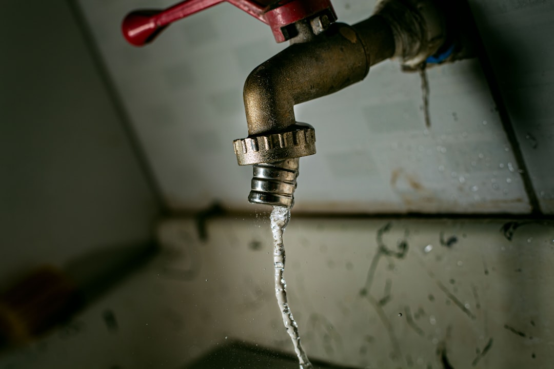Water line and pipe connection associated with a plumbing leak